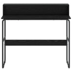 Desk with Storage Black Oak 100 x 50 x 91 cm