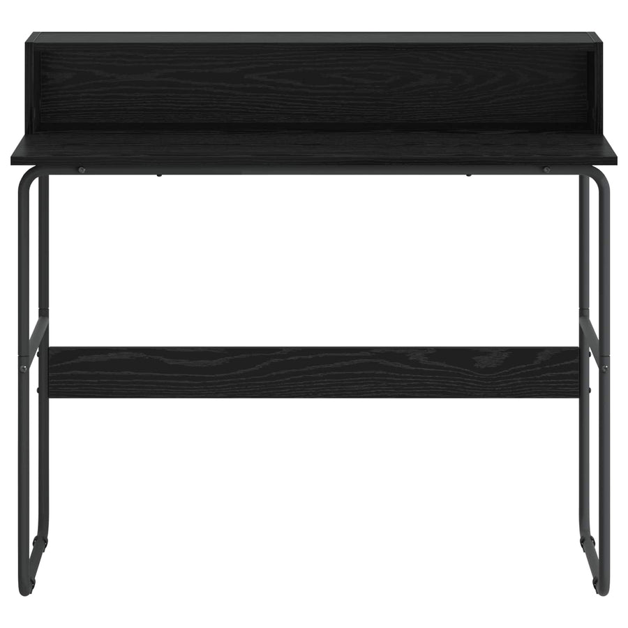 Desk with Storage Black Oak 100 x 50 x 91 cm