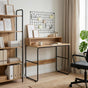 Desk with Storage Artisan Oak 100 x 50 x 91 cm