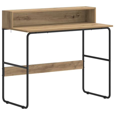 Desk with Storage Artisan Oak 100 x 50 x 91 cm, Storage