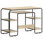 Desk with Storage Sonoma Oak 113.5 x 52 x 75.5 cm