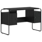 Desk with Storage Black Oak 120 x 50.5 x 75.5 cm
