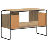 Desk with Storage Artisan Oak 120 x 50.5 x 75.5 cm - Rear View
