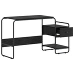 Desk with Storage Black Oak 131.5 x 50 x 75.5 cm
