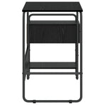 Desk with Storage Black Oak 131.5 x 50 x 75.5 cm