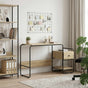 Desk with Storage Sonoma Oak 131.5 x 50 x 75.5 cm