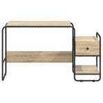 Desk with Storage Sonoma Oak 131.5 x 50 x 75.5 cm
