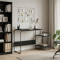 Desk with Storage Black Oak 131.5 x 50 x 75.5 cm