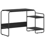Desk with Storage Black Oak 131.5 x 50 x 75.5 cm