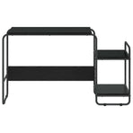 Desk with Storage Black Oak 131.5 x 50 x 75.5 cm