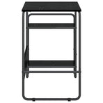 Desk with Storage Black Oak 131.5 x 50 x 75.5 cm