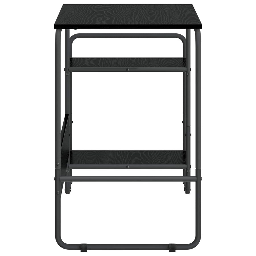 Desk with Storage Black Oak 131.5 x 50 x 75.5 cm