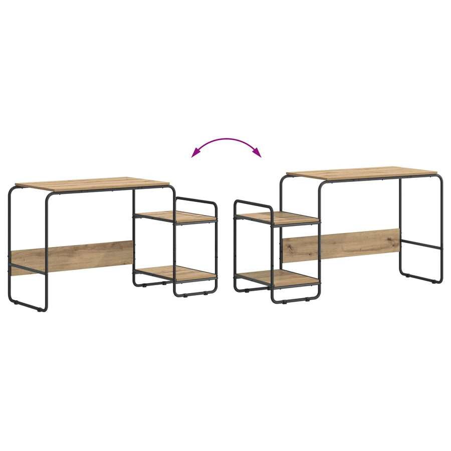 Desk with Storage Artisan Oak 131.5 x 50 x 75.5 cm