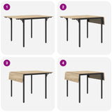 Extendable dining table 120 x 81.5 x 75 cm Engineered Wood - Extra Image