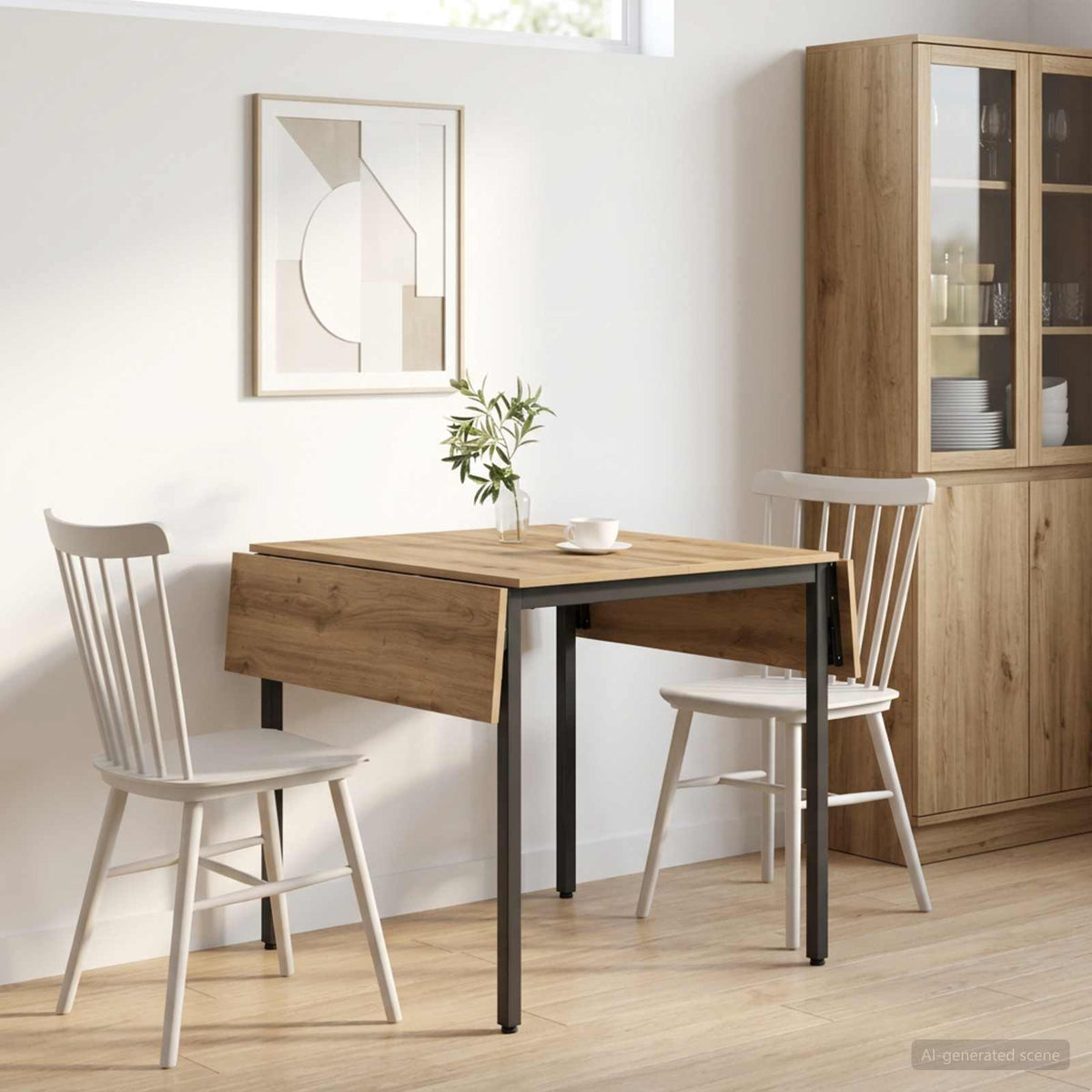 Extendable dining table 120 x 81.5 x 75 cm Engineered Wood