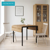 Extendable dining table 120 x 81.5 x 75 cm Engineered Wood - Side View