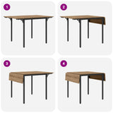 Extendable dining table 120 x 81.5 x 75 cm Engineered Wood