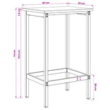 Bar Stool Black Oak 40 x 32 x 74 cm Engineered Wood