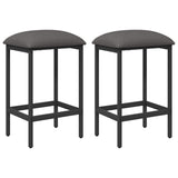 Bar Stool 2 pcs Light Grey 40 x 32 x 74 cm Engineered Wood