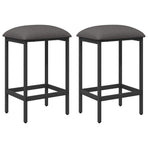 Bar Stool 2 pcs Light Grey 40 x 32 x 74 cm Engineered Wood