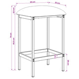 Bar Stool 2 pcs Light Grey 40 x 32 x 74 cm Engineered Wood - Close-Up Angle