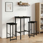 Bar Stool 2 pcs Black Oak 40 x 32 x 74 cm Engineered Wood