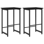 Bar Stool 2 pcs Black Oak 40 x 32 x 74 cm Engineered Wood