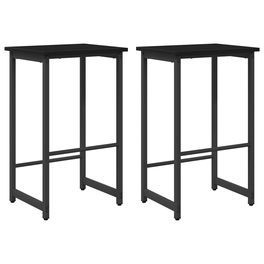 Bar Stool 2 pcs Black Oak 40 x 32 x 74 cm Engineered Wood