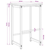Bar Stool 2 pcs Black Oak 40 x 32 x 74 cm Engineered Wood - Rear View