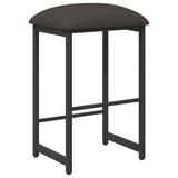 Bar Stool Dark Grey 40 x 32 x 74 cm Engineered Wood - Front View
