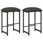 Bar Stool 2 pcs Dark Grey 40 x 32 x 74 cm Engineered Wood