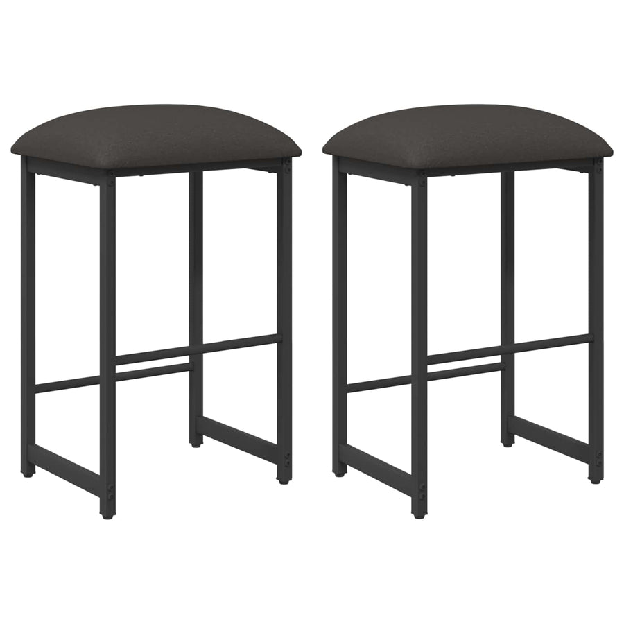 Bar Stool 2 pcs Dark Grey 40 x 32 x 74 cm Engineered Wood