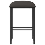 Bar Stool 2 pcs Dark Grey 40 x 32 x 74 cm Engineered Wood - Side View