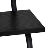 4-Tier Wall Shelf Black Oak 80 x 24.5 x 104 cm Engineered Wood - 45-Degree Angle
