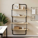 4-Tier Wall Shelf Sonoma Oak 40 x 24.5 x 104 cm Engineered Wood