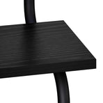 2-Tier Wall Shelf Black Oak 80 x 24.5 x 61 cm Engineered Wood