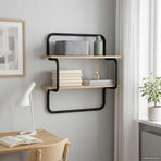 2-Tier Wall Shelf Sonoma Oak 80 x 24.5 x 61 cm Engineered Wood