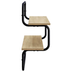 2-Tier Wall Shelf Sonoma Oak 80 x 24.5 x 61 cm Engineered Wood
