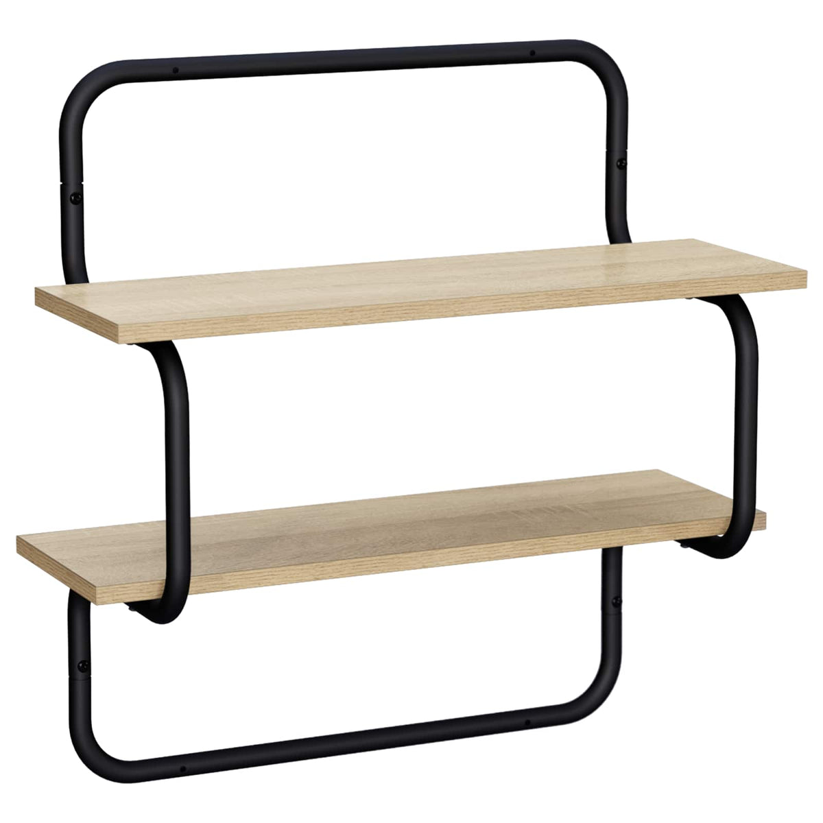 2-Tier Wall Shelf Sonoma Oak 40 x 24.5 x 61 cm Engineered Wood