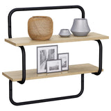 2-Tier Wall Shelf Sonoma Oak 40 x 24.5 x 61 cm Engineered Wood