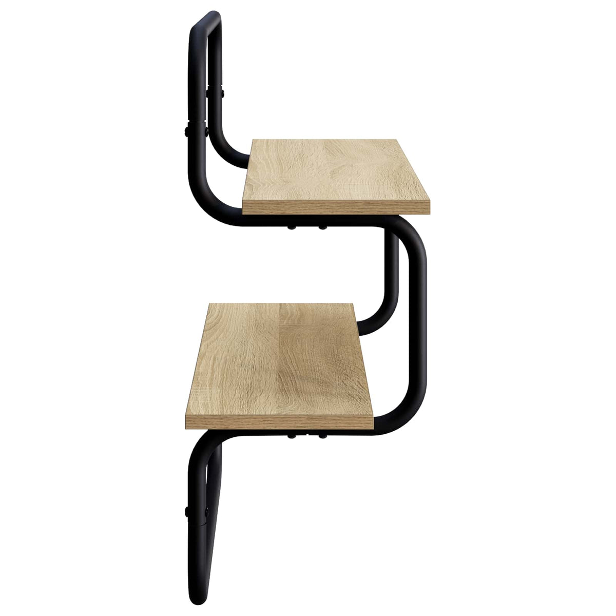 2-Tier Wall Shelf Sonoma Oak 40 x 24.5 x 61 cm Engineered Wood
