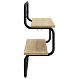 2-Tier Wall Shelf Sonoma Oak 40 x 24.5 x 61 cm Engineered Wood - Top-Down View