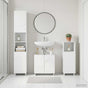 Bathroom Cabinet Set 3 pcs White Engineered Wood