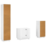 Bathroom Cabinet Set 3 pcs White Engineered Wood