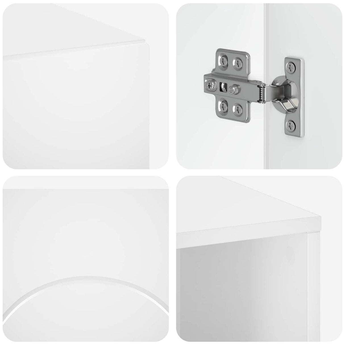 Bathroom Cabinet Set 3 pcs White Engineered Wood