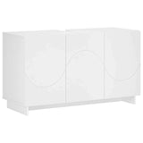 Bathroom Cabinet Set 3 pcs White Engineered Wood - Side View