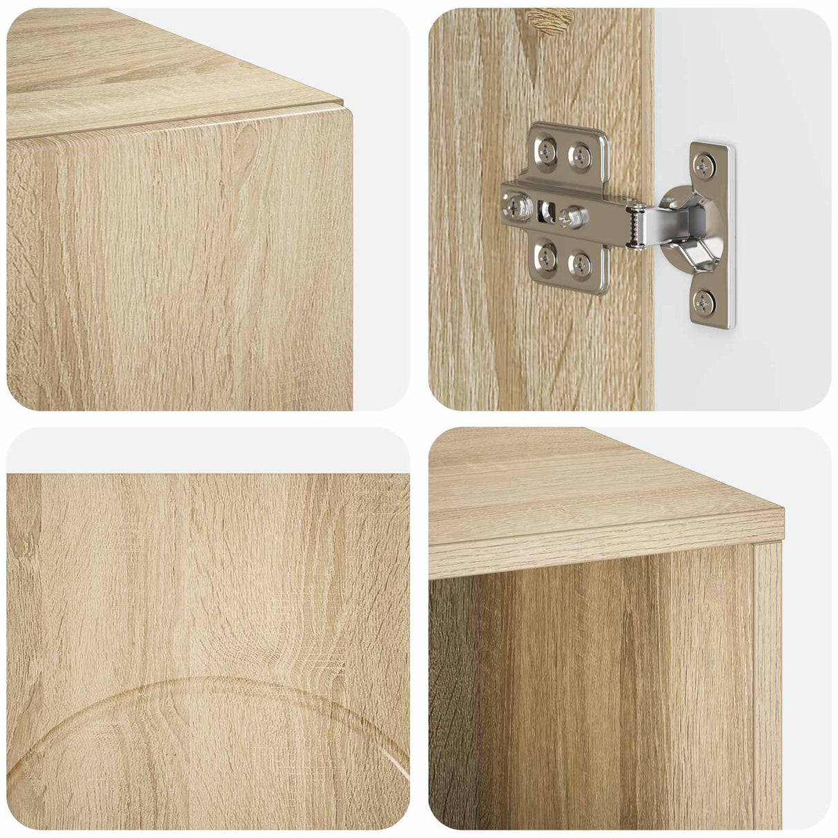 Bathroom Cabinet Set 3 pcs Sonoma Oak Engineered Wood