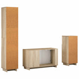 Bathroom Cabinet Set 3 pcs Sonoma Oak Engineered Wood