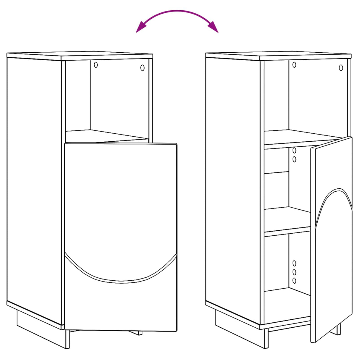 Bathroom Cabinet Set 2 pcs Sonoma Oak Engineered Wood