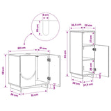 Bathroom Cabinet Set 2 pcs Sonoma Oak Engineered Wood - Extra Image